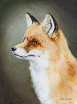 Марина Ефремова. Портрет лисицы. 2016. Холст, масло. 40х30