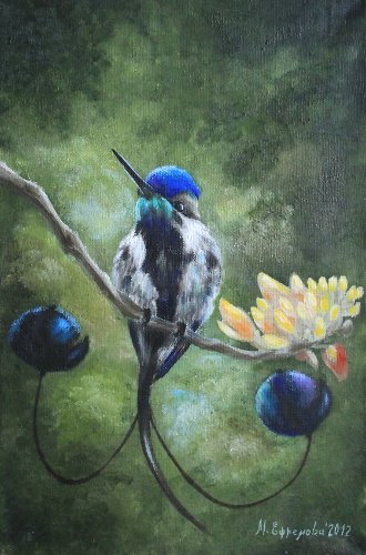 Марина Ефремова. Картина Колибри. 2012. Холст, масло. 30х20