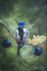 Марина Ефремова. Картина Колибри. 2012. Холст, масло. 30х20