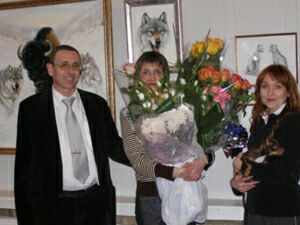 picture Марина Ефремова на выставке своих работ - Центральный Дом архитектора